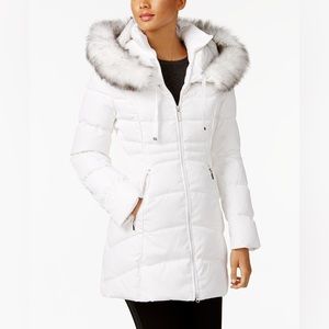Laundry by Shelli Segal Women’s Faux-Fur-Trim Down Puffer Coat